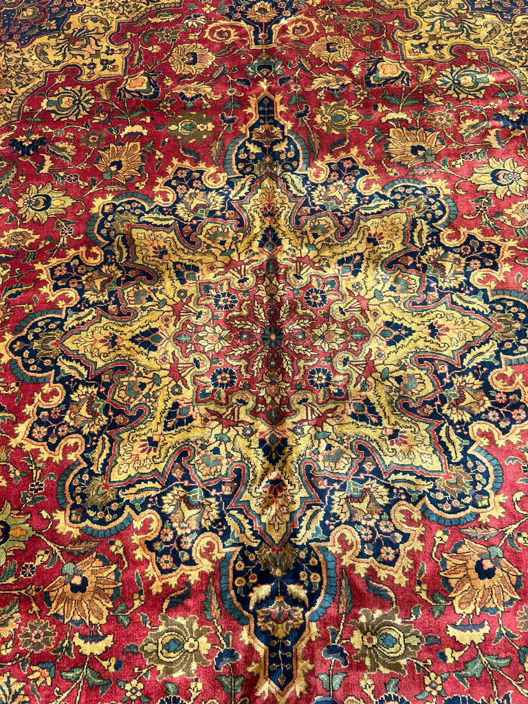 11.3 x 14.6 Semi-Antique Persian Tabriz Rug 1970s #375
