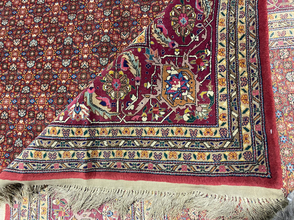 8.0 x 10.5 Fine Quality Wool and Silk Mahi Herati Tabriz Rug #PIX-25705