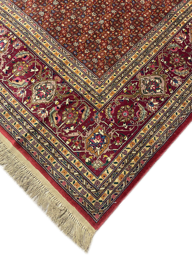 8.0 x 10.5 Fine Quality Wool and Silk Mahi Herati Tabriz Rug #PIX-25705
