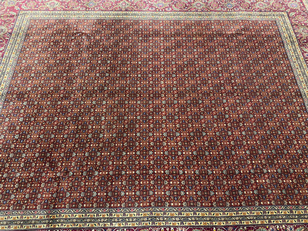 8.0 x 10.5 Fine Quality Wool and Silk Mahi Herati Tabriz Rug #PIX-25705