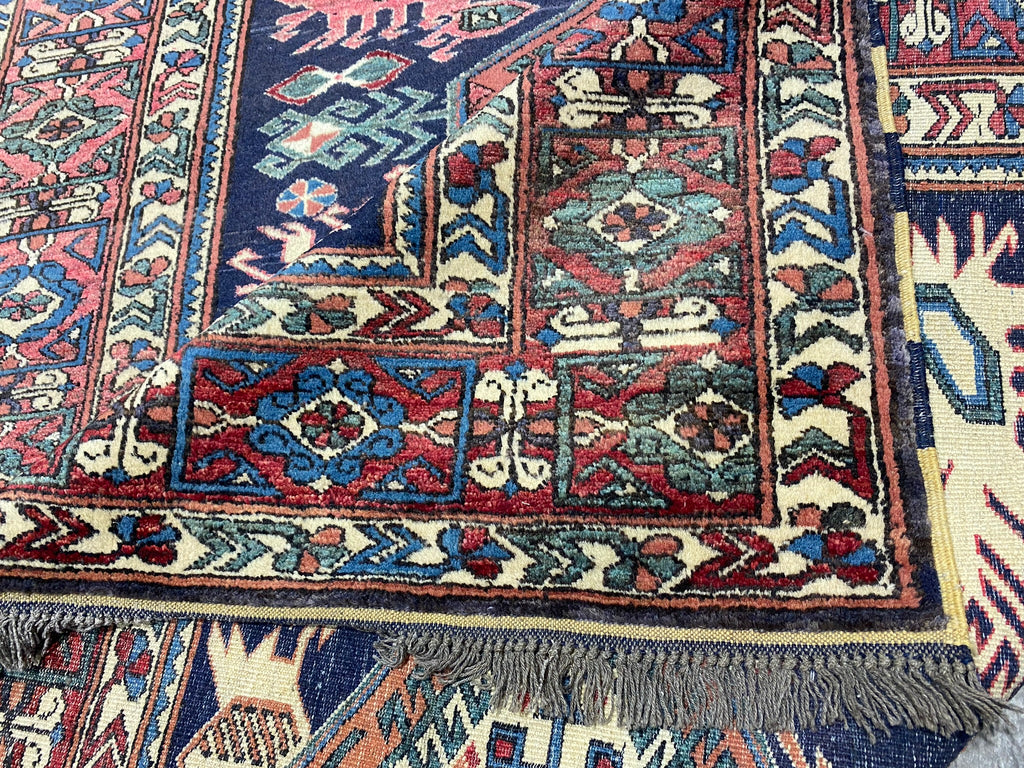 5.8 x 6.0 Chechen Kazak Rug Wool on Wool #PIX-19273