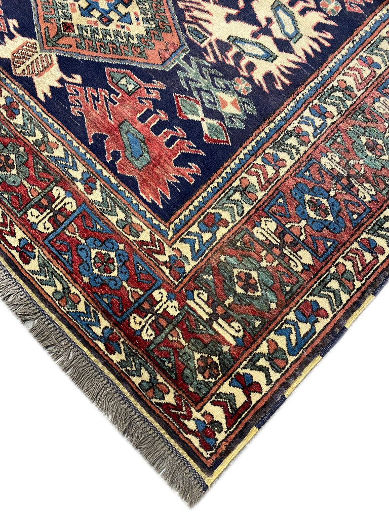 5.8 x 6.0 Chechen Kazak Rug Wool on Wool #PIX-19273