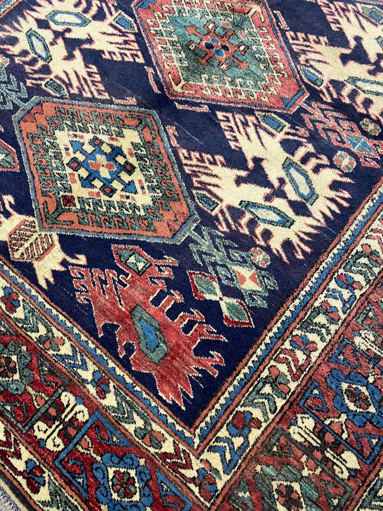 5.8 x 6.0 Chechen Kazak Rug Wool on Wool #PIX-19273