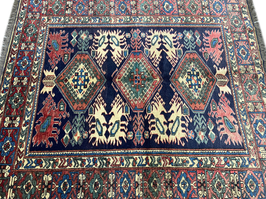 5.8 x 6.0 Chechen Kazak Rug Wool on Wool #PIX-19273