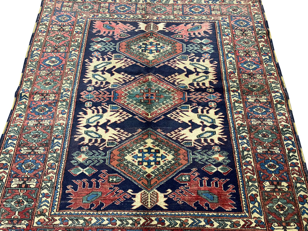 5.8 x 6.0 Chechen Kazak Rug Wool on Wool #PIX-19273