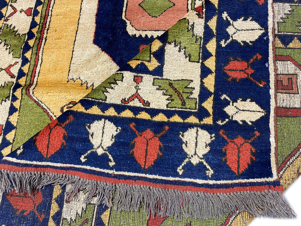 5.3 x 7.7 GREEN Kazak Rug #PIX-9625