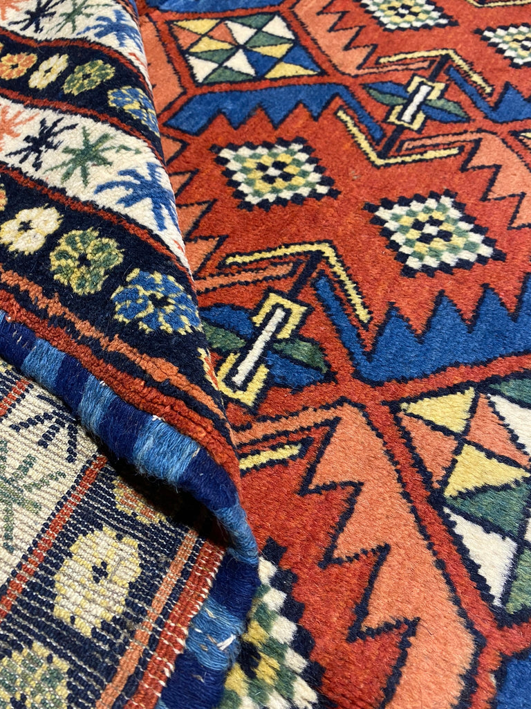 6.5 x 7.5 Genuine Chechen Perpedil Kazak Rug #PIX-19319