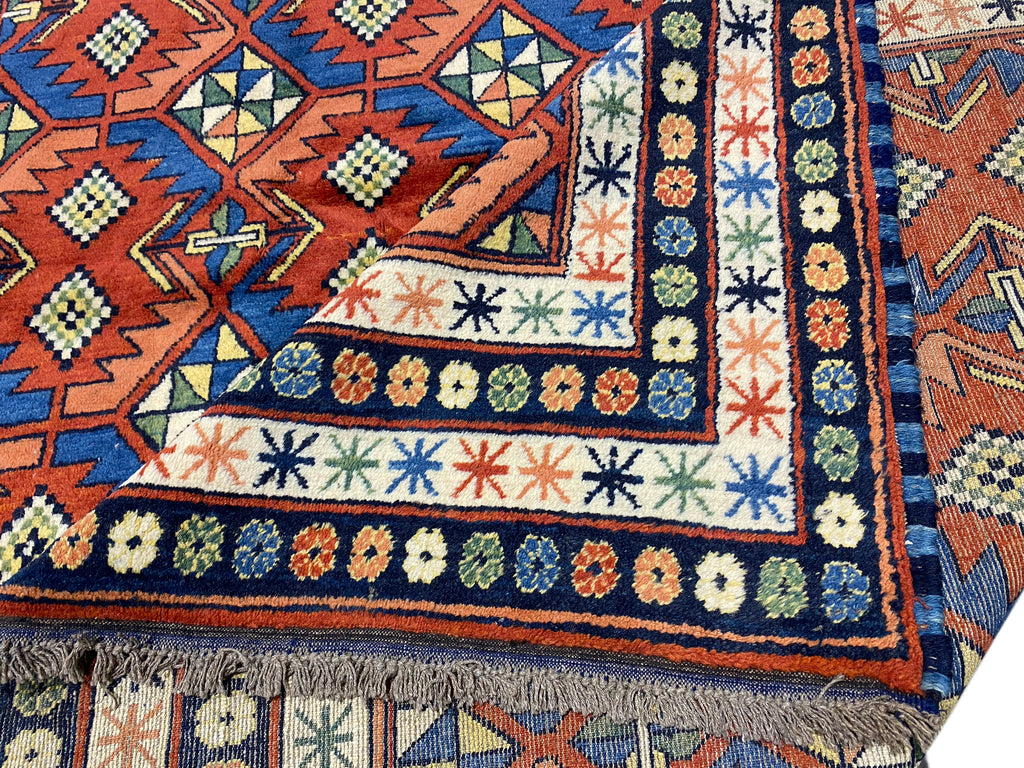 6.5 x 7.5 Genuine Chechen Perpedil Kazak Rug #PIX-19319