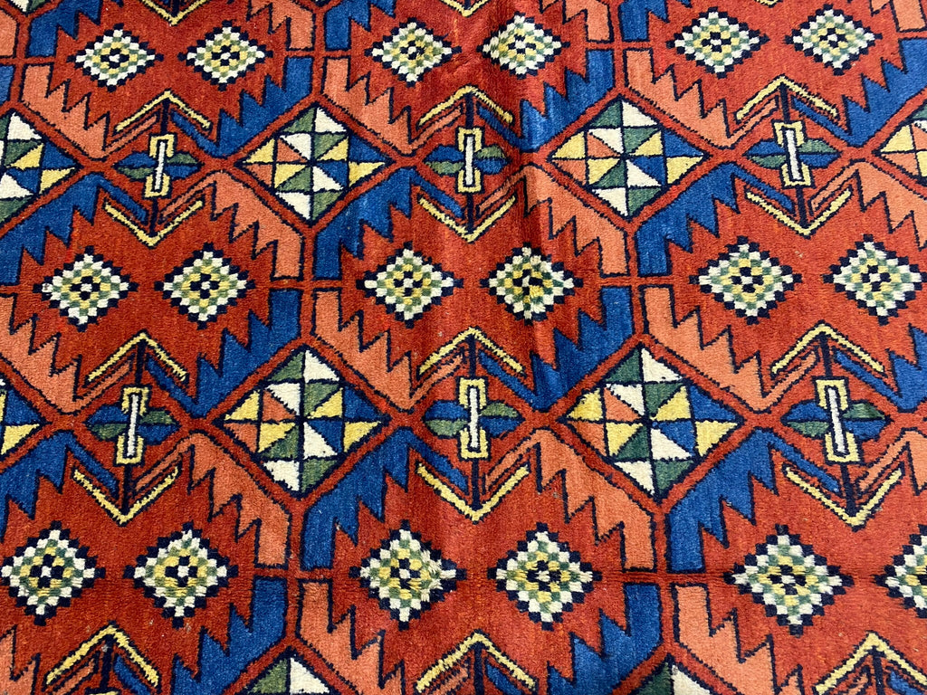 6.5 x 7.5 Genuine Chechen Perpedil Kazak Rug #PIX-19319