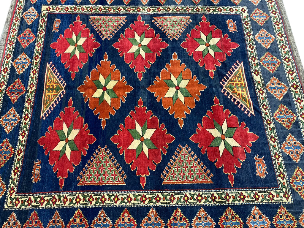 7' SQUARE Kazak Wool Rug 6.10 x 6.10 #F-6647