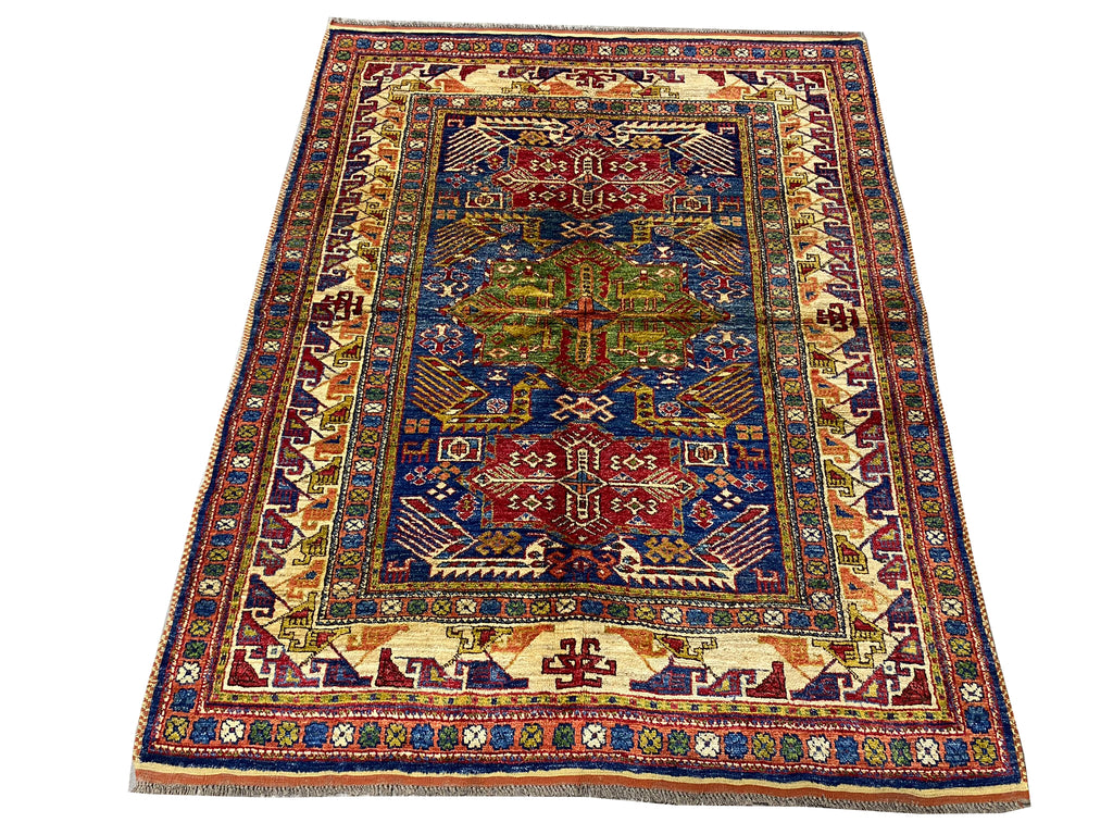 5.3 x 6.9 Super Kazak Finer Wool Quality Rug #F-6649