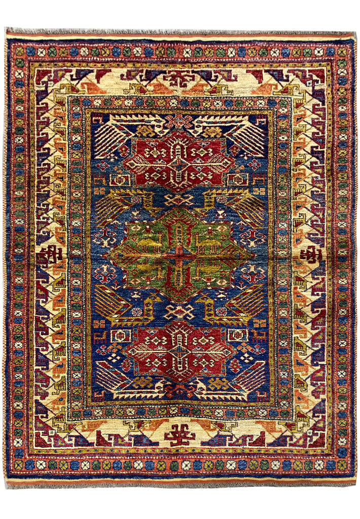 5.3 x 6.9 Super Kazak Finer Wool Quality Rug #F-6649
