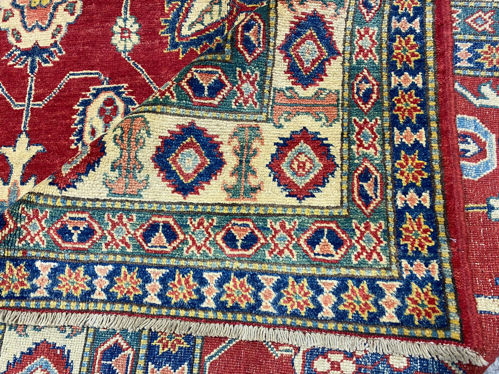 7.0 x 9.4 New Kazak Rug Handmade Natural Wool #F-6650