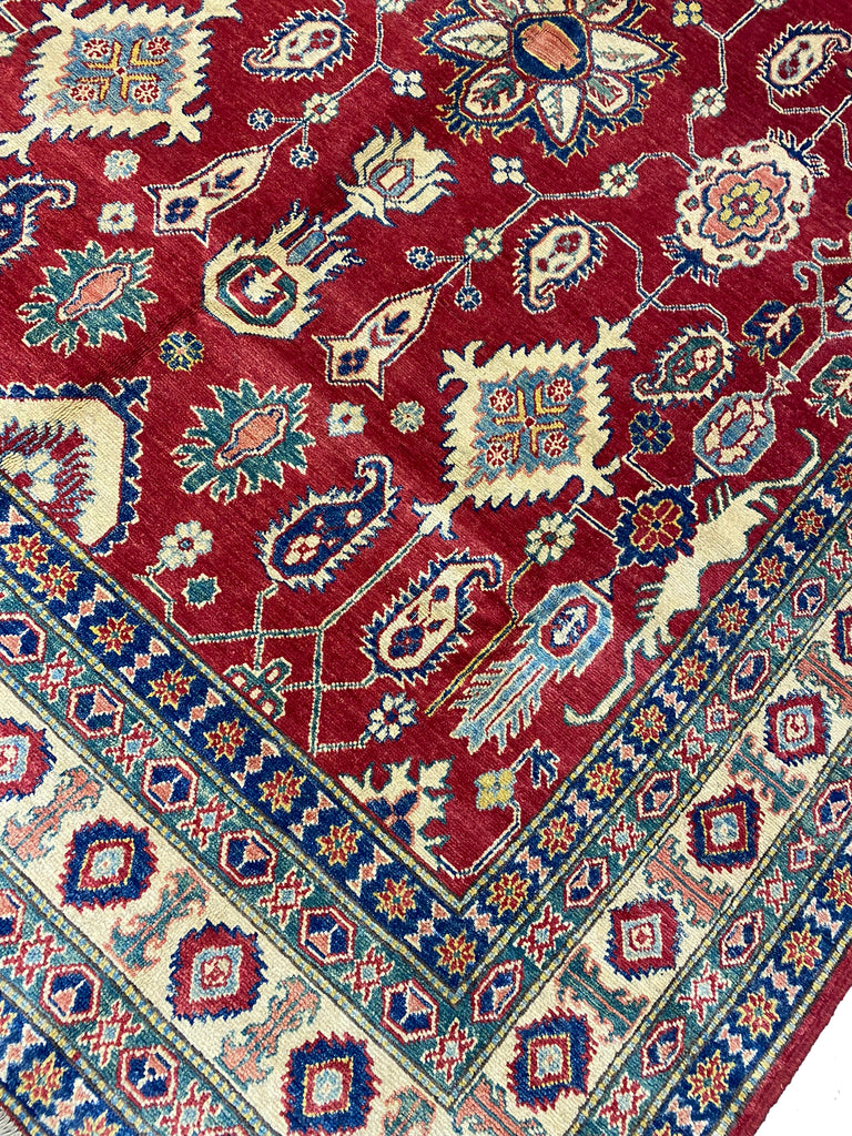 7.0 x 9.4 New Kazak Rug Handmade Natural Wool #F-6650