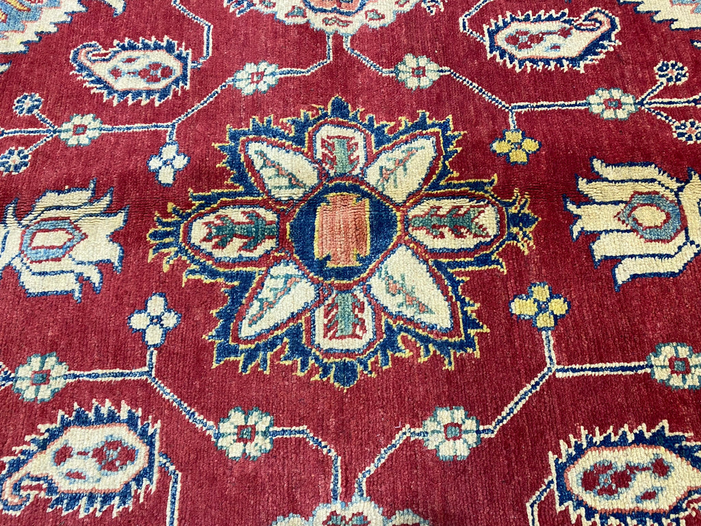 7.0 x 9.4 New Kazak Rug Handmade Natural Wool #F-6650