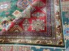 Load image into Gallery viewer, 8.4 X 12.3 GREEN Quality Wool Hand-Knotted Super Kazak Rug  #PIX-25088
