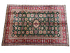 Load image into Gallery viewer, 8.4 X 12.3 GREEN Quality Wool Hand-Knotted Super Kazak Rug  #PIX-25088