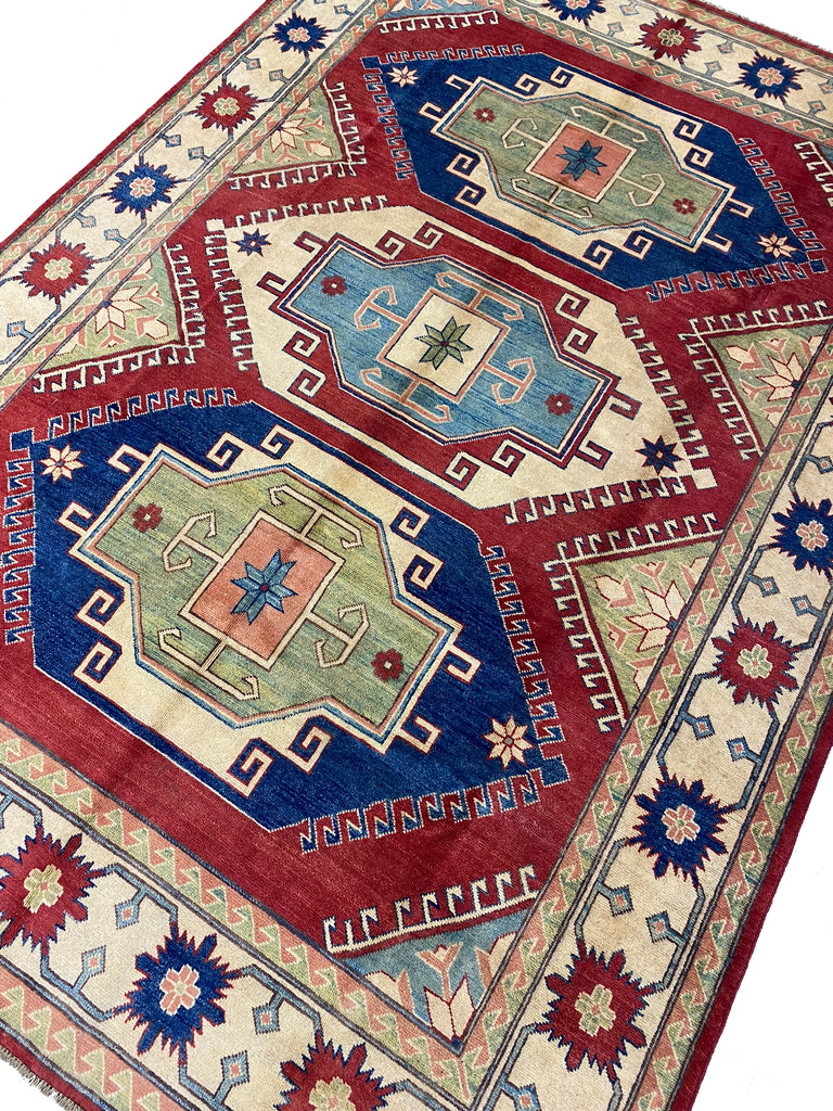 7.0 x 9.10 New Super Quality Kazak Rug Finer Wool #PIX-19955