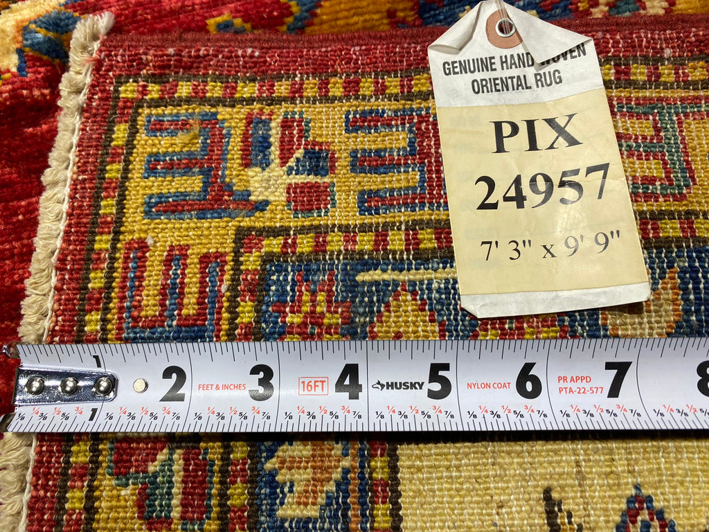 7.3 x 9.9 Super Kazak Rug Finer Silky Wool #PIX-24957