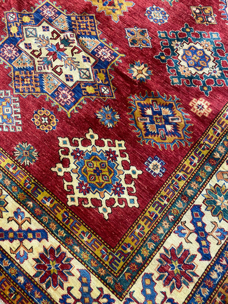 7.3 x 9.9 Super Kazak Rug Finer Silky Wool #PIX-24957