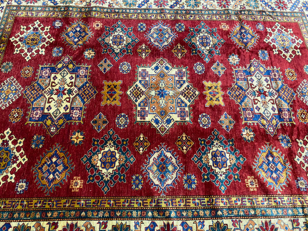 7.3 x 9.9 Super Kazak Rug Finer Silky Wool #PIX-24957