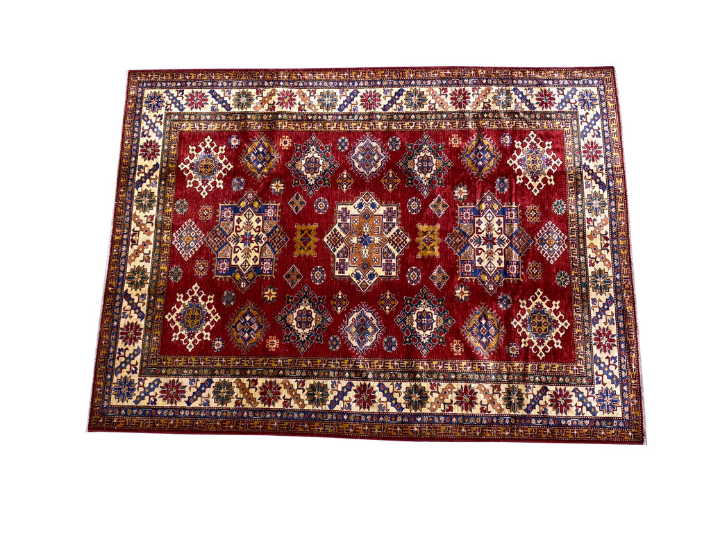 7.3 x 9.9 Super Kazak Rug Finer Silky Wool #PIX-24957