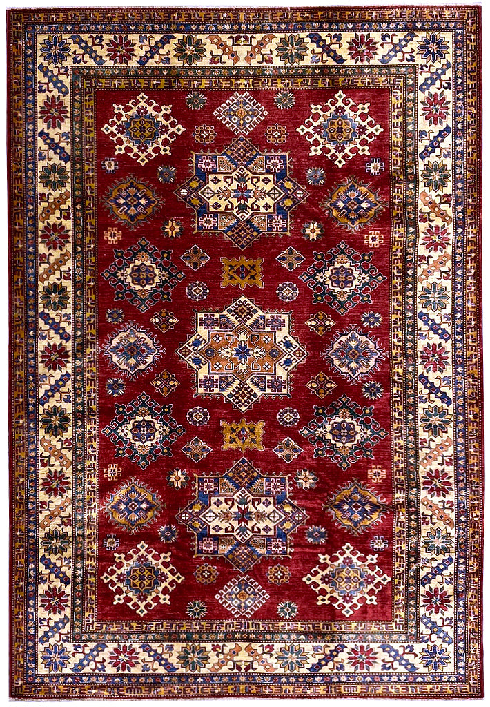 7.3 x 9.9 Super Kazak Rug Finer Silky Wool #PIX-24957