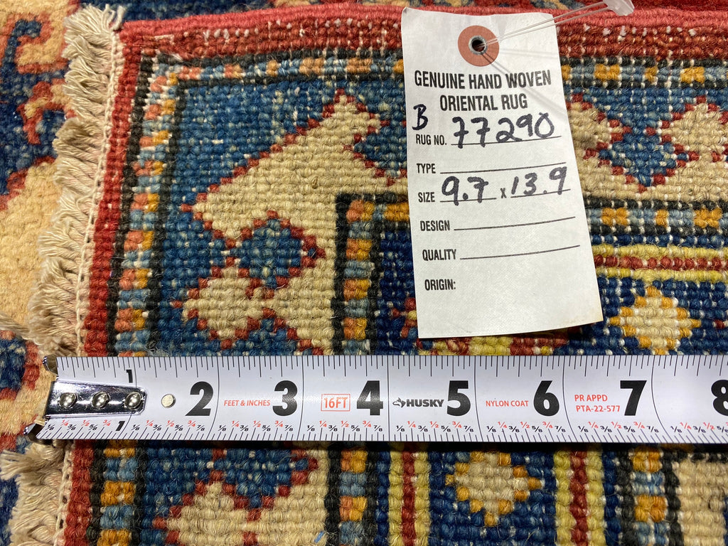 9.7 x 13.9 Super Kazak Rug Fine Quality Wool #B-77290