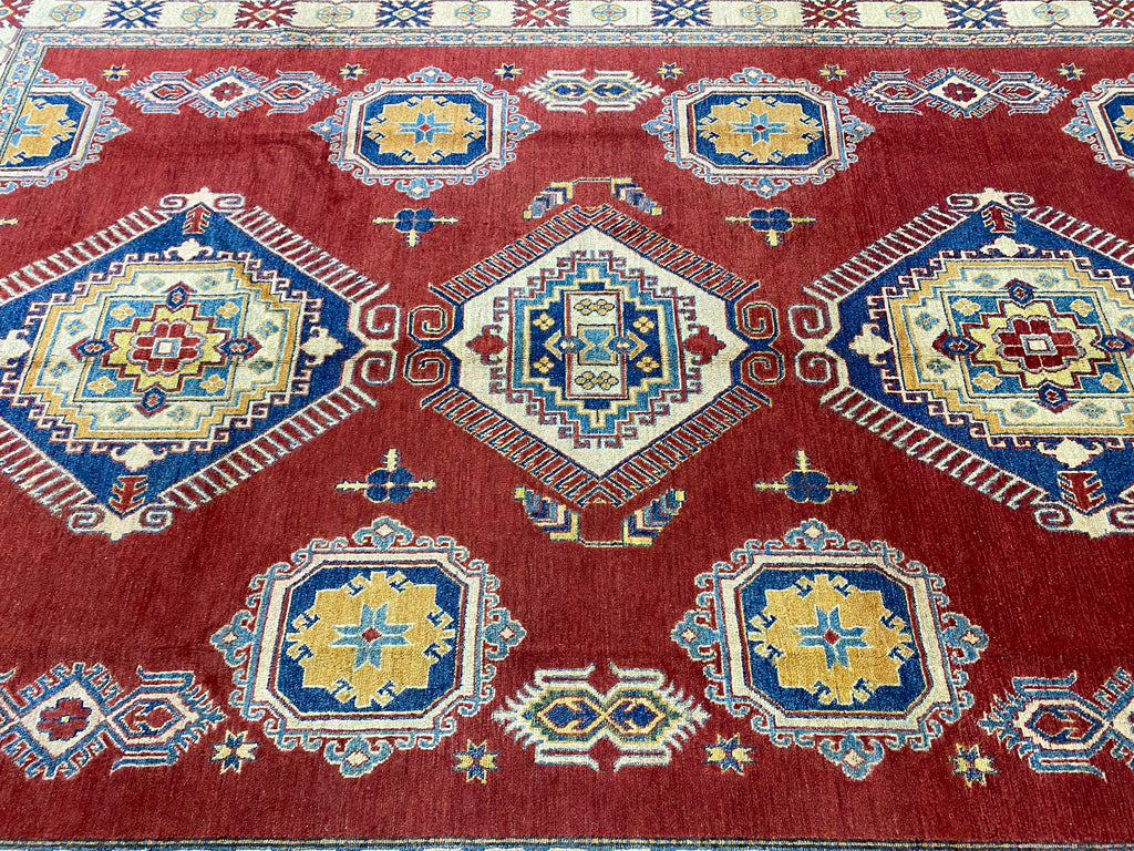 9.7 x 13.9 Super Kazak Rug Fine Quality Wool #B-77290
