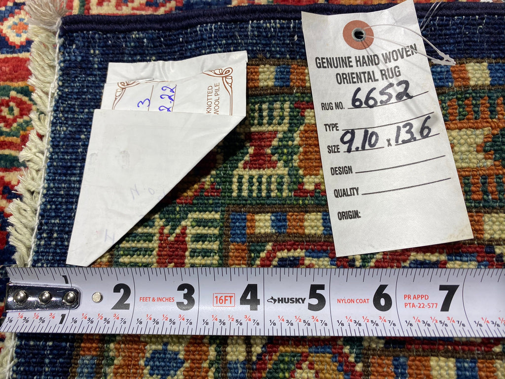 10 x 13.6 Super Kazak Rug Fine Soft Silky Wool #F-6652