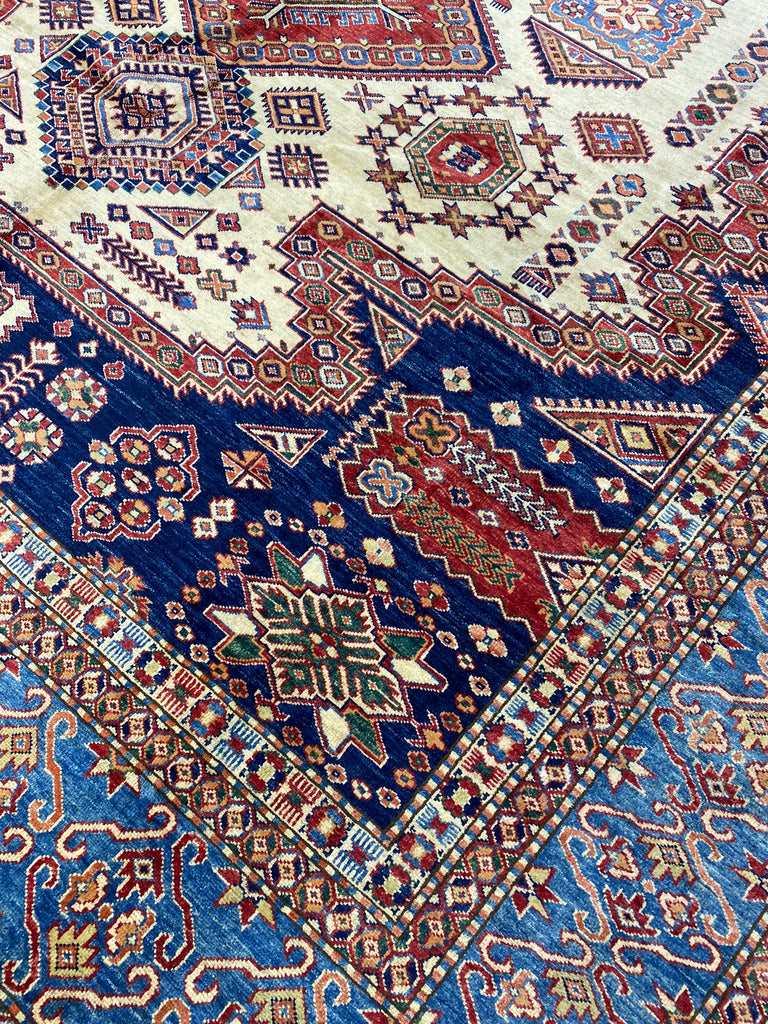 10 x 13.6 Super Kazak Rug Fine Soft Silky Wool #F-6652