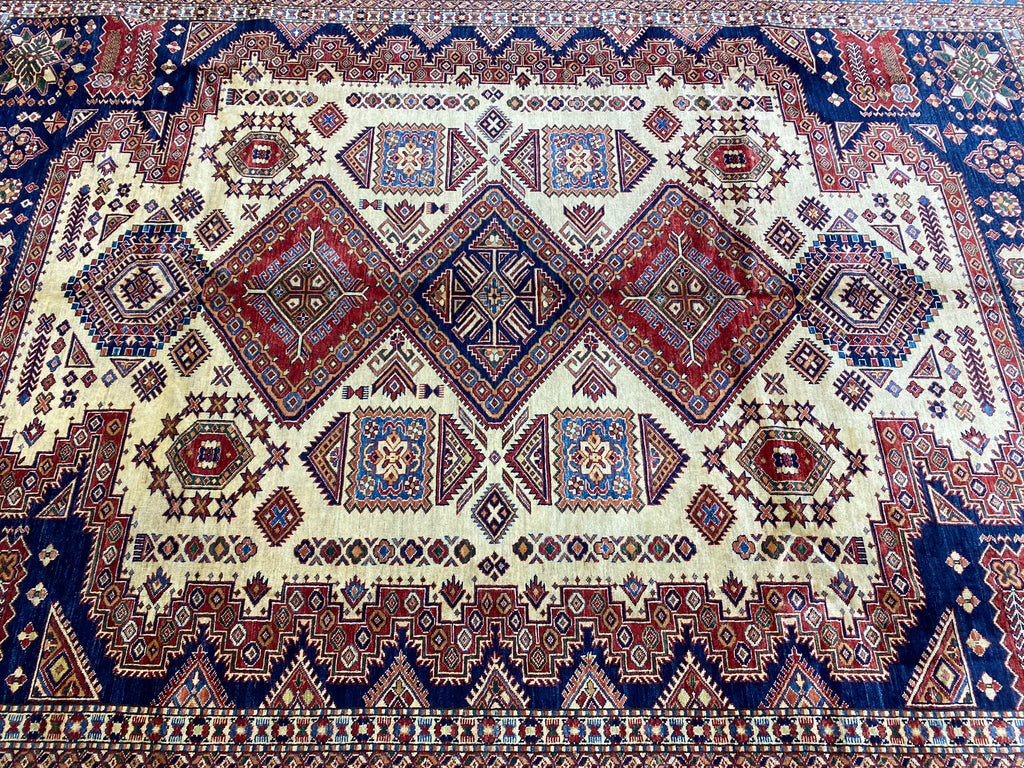 10 x 13.6 Super Kazak Rug Fine Soft Silky Wool #F-6652