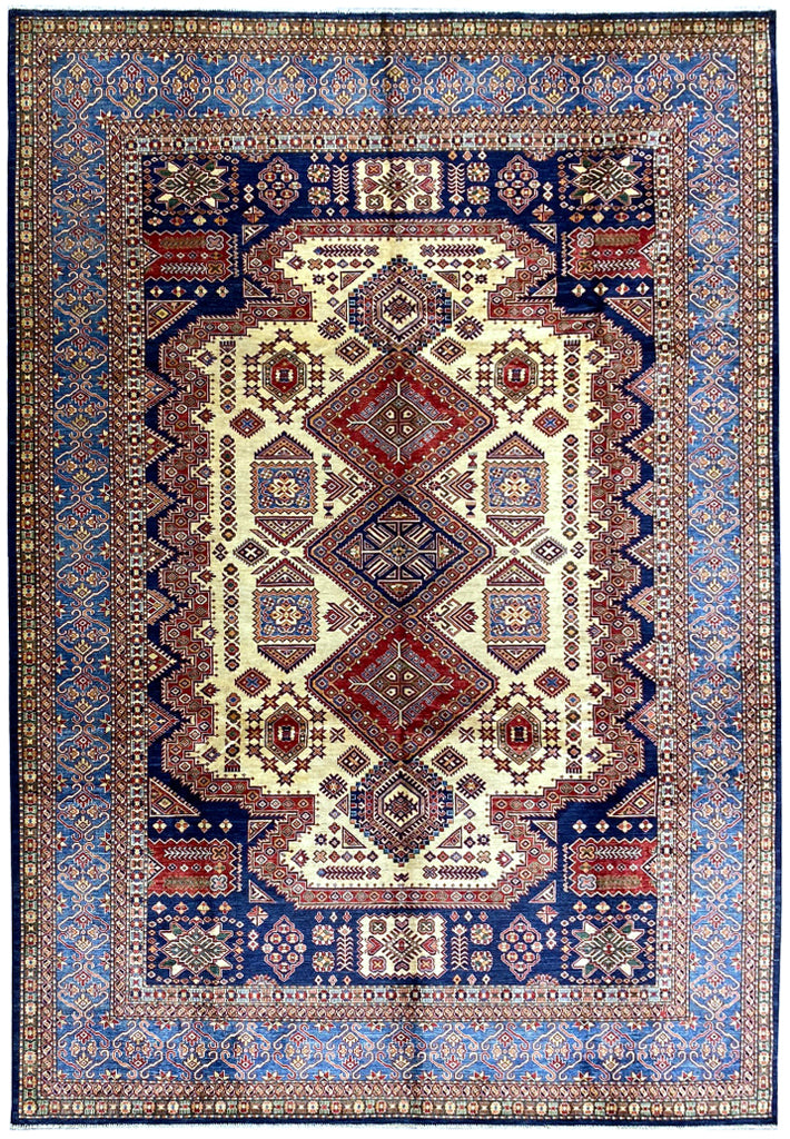 10 x 13.6 Super Kazak Rug Fine Soft Silky Wool #F-6652