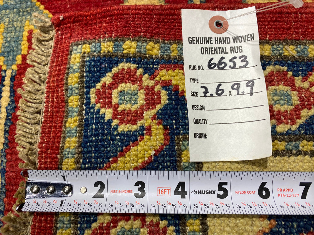 7.6 x 9.9 New Kazak Rug Handmade Wool #F-6653