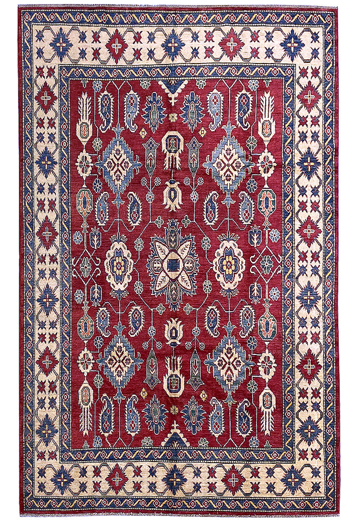 7.6 x 9.9 New Kazak Rug Handmade Wool #F-6653