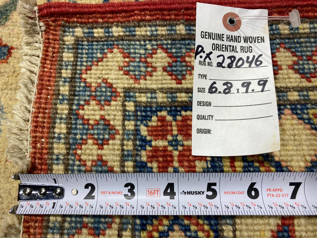 6.8 x 9.9 Super Kazak Quality Silky Wool #PIX-28046