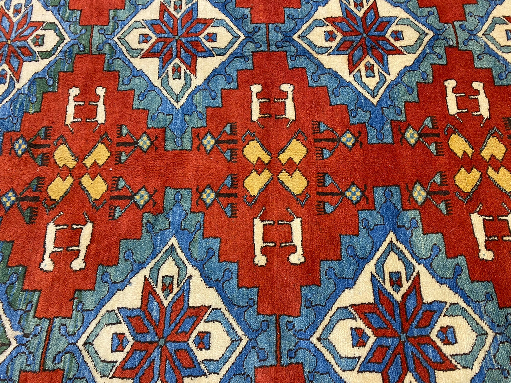 SQAURE 6.2 x 6.6 Genuine Chechen Kazak Rug #PIX-19268