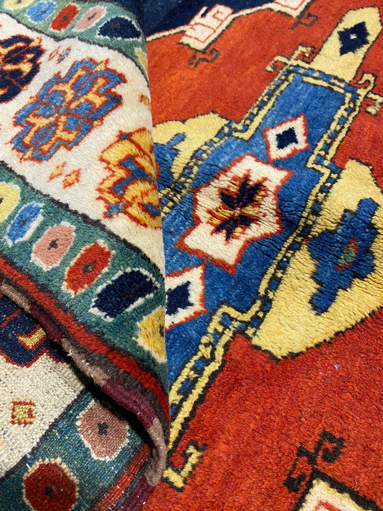 5.6 x 6.3 Chechen Kazak Handmade Rug Natural Wool #F-6654