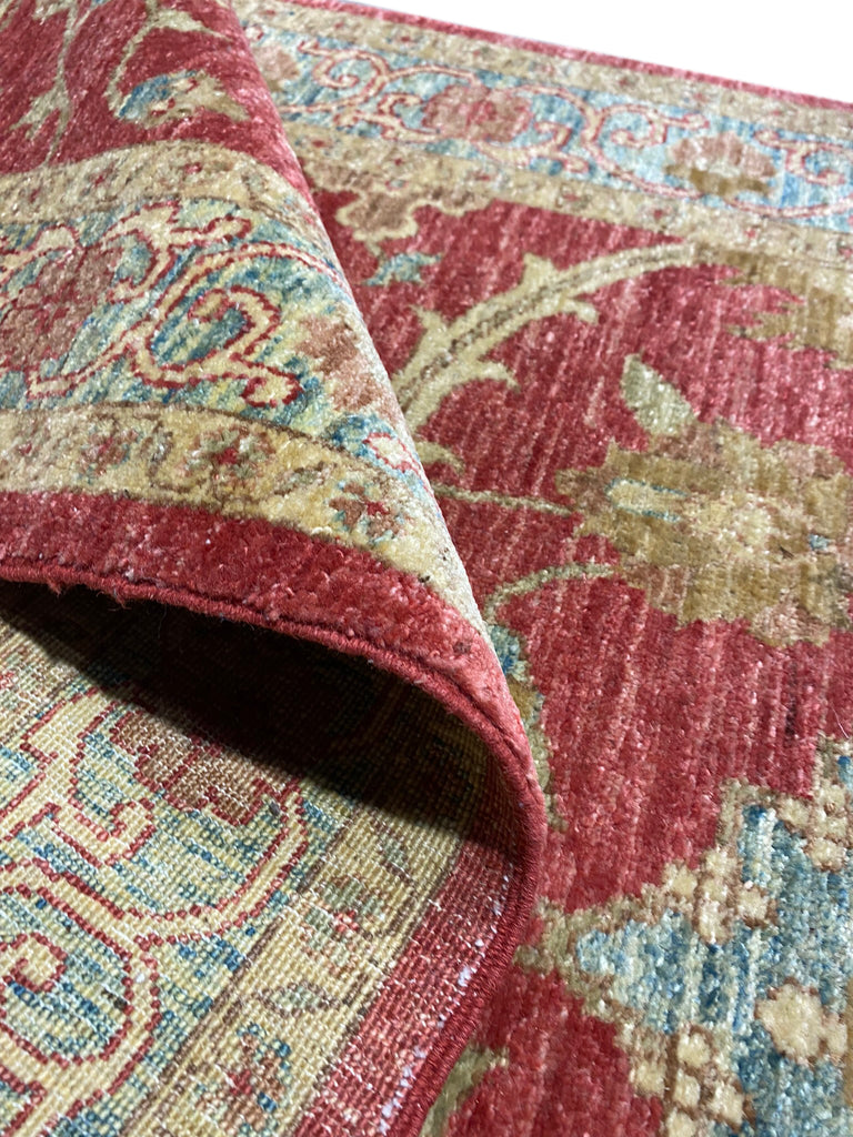 3.9 x 13.4 Handmade Runner Chobi Peshawar Natural Wool Runner Rug #F-6655