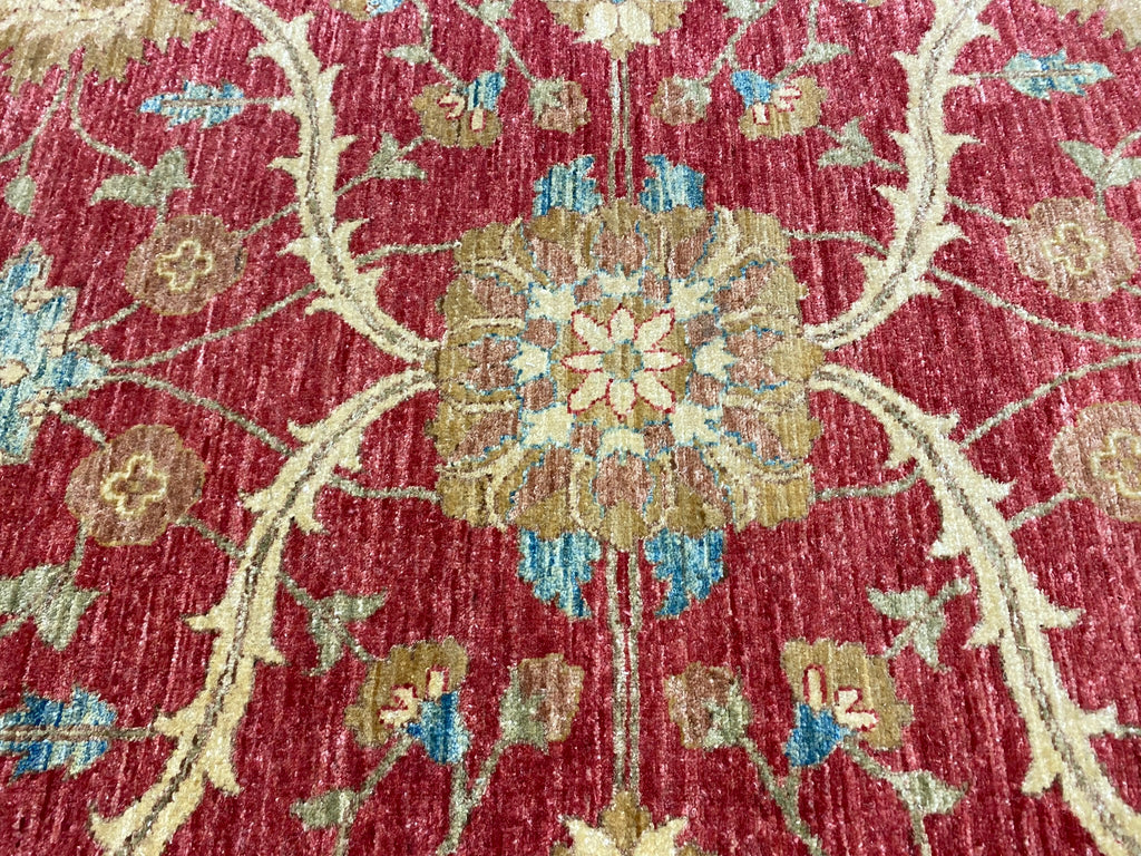 3.9 x 13.4 Handmade Runner Chobi Peshawar Natural Wool Runner Rug #F-6655