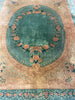 Load image into Gallery viewer, 8.4 x 11.7 Art Deco Chinese Rug GREEN GOLD #F-6656
