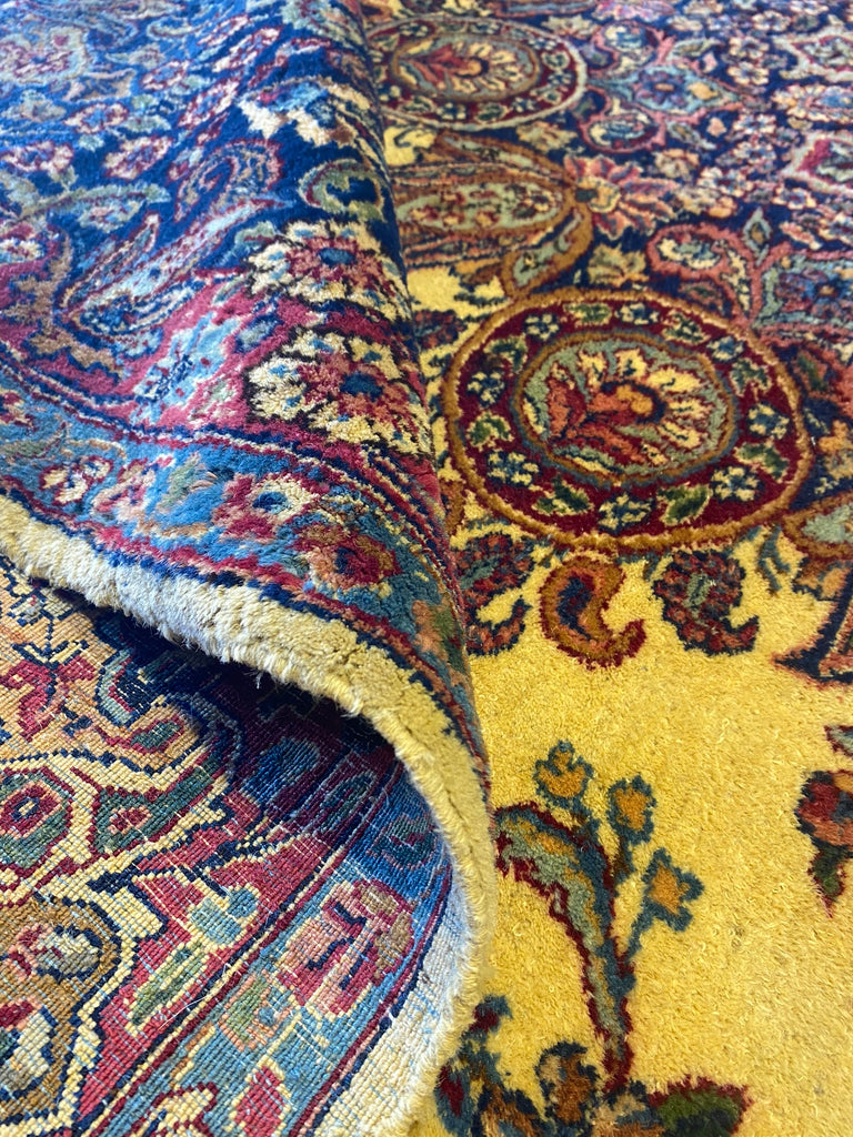 9.8 x 12.7 Antique Authentic Persian Kerman Lavar Rug #F-6657