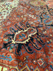 Load image into Gallery viewer, 11.6 x 15.1 OLD Persian Heriz Large Great Rug #PIX-82450