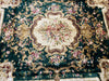 Load image into Gallery viewer, 8 x 10 French Aubusson Handmade Rug Bamboo Silk Dark GREEN #PIX-21890