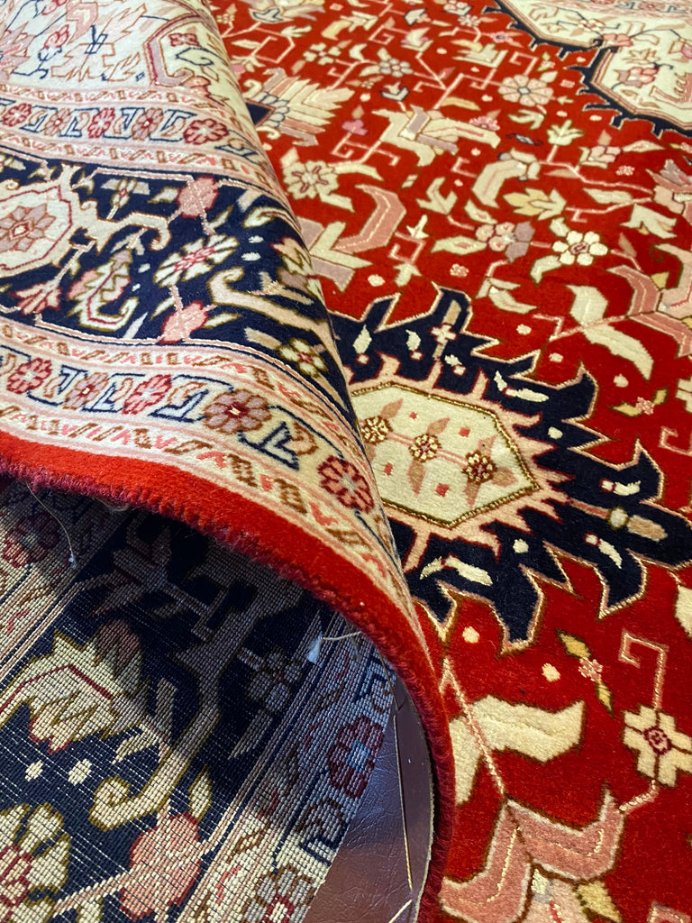 5.2 x 6.6 Authentic FINE Persian Tabriz Rug Wool and Silk 400 KPSI #B-78908