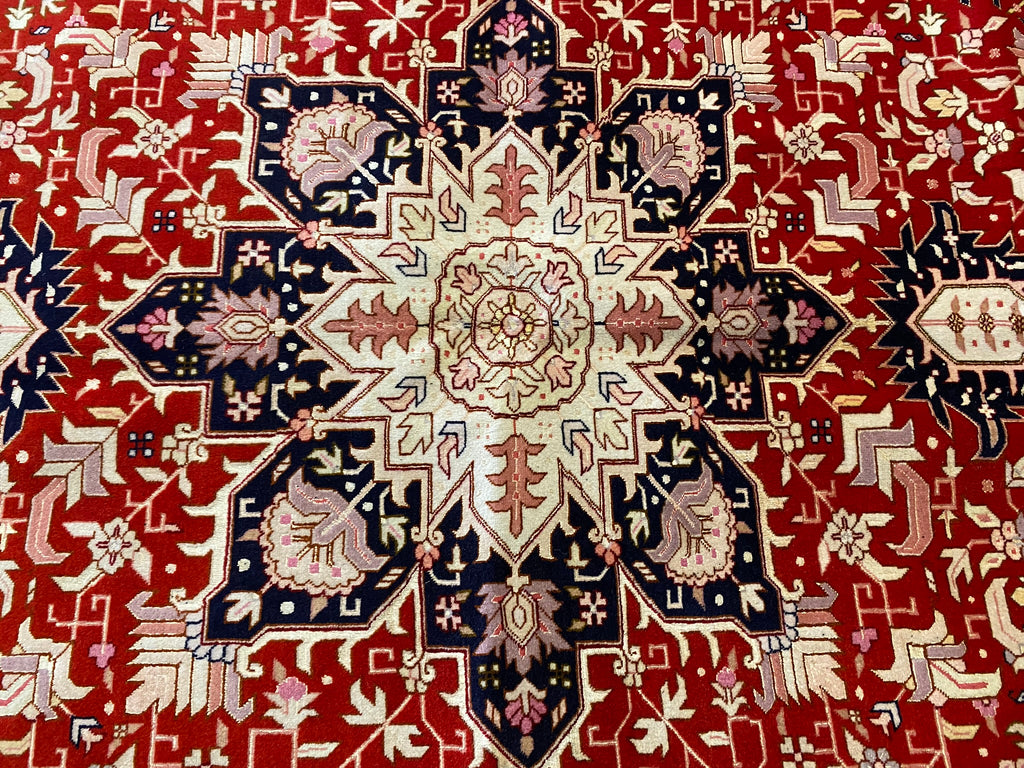 5.2 x 6.6 Authentic FINE Persian Tabriz Rug Wool and Silk 400 KPSI #B-78908