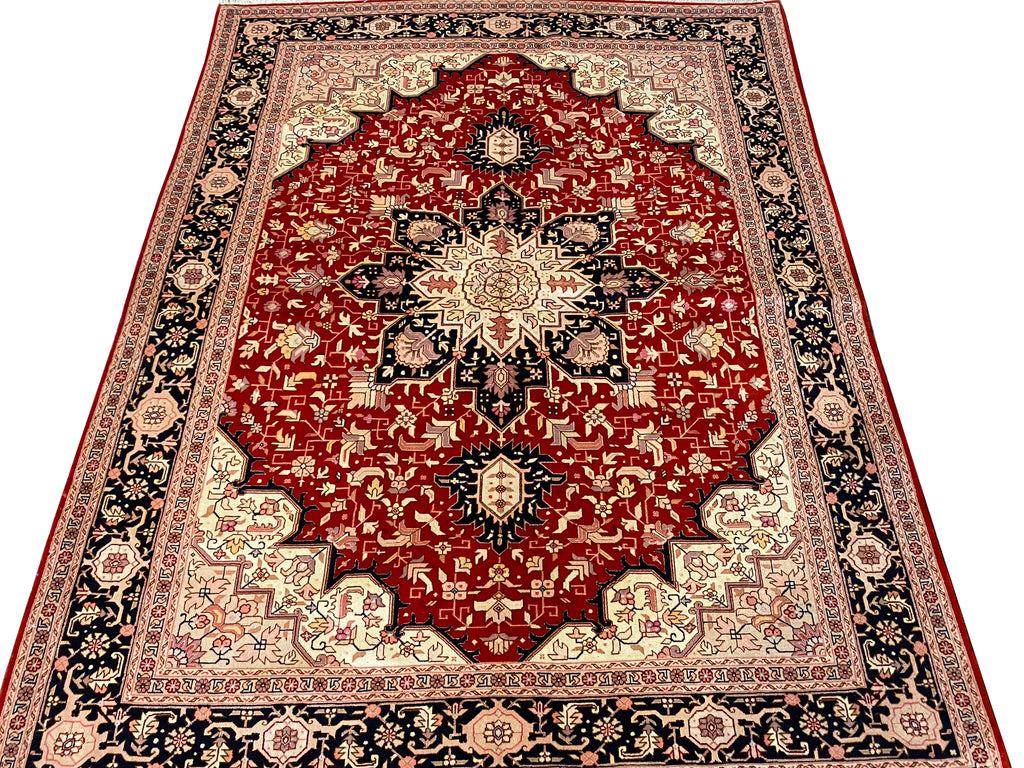 5.2 x 6.6 Authentic FINE Persian Tabriz Rug Wool and Silk 400 KPSI #B-78908