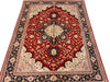 Load image into Gallery viewer, 5.2 x 6.6 Authentic FINE Persian Tabriz Rug Wool and Silk 400 KPSI #B-78908