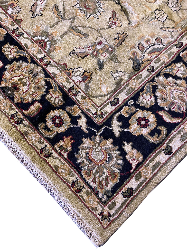 8.4 x 10 New Handmade Wool Jaipour Rug GREEN BLACK #F-6659