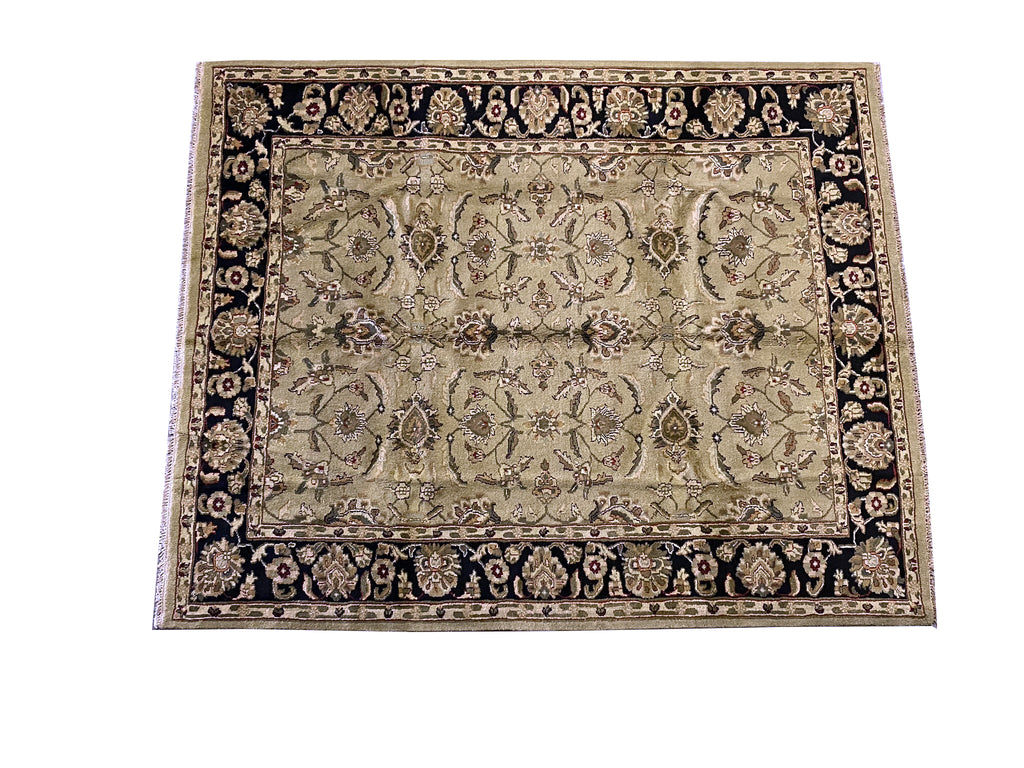 8.4 x 10 New Handmade Wool Jaipour Rug GREEN BLACK #F-6659
